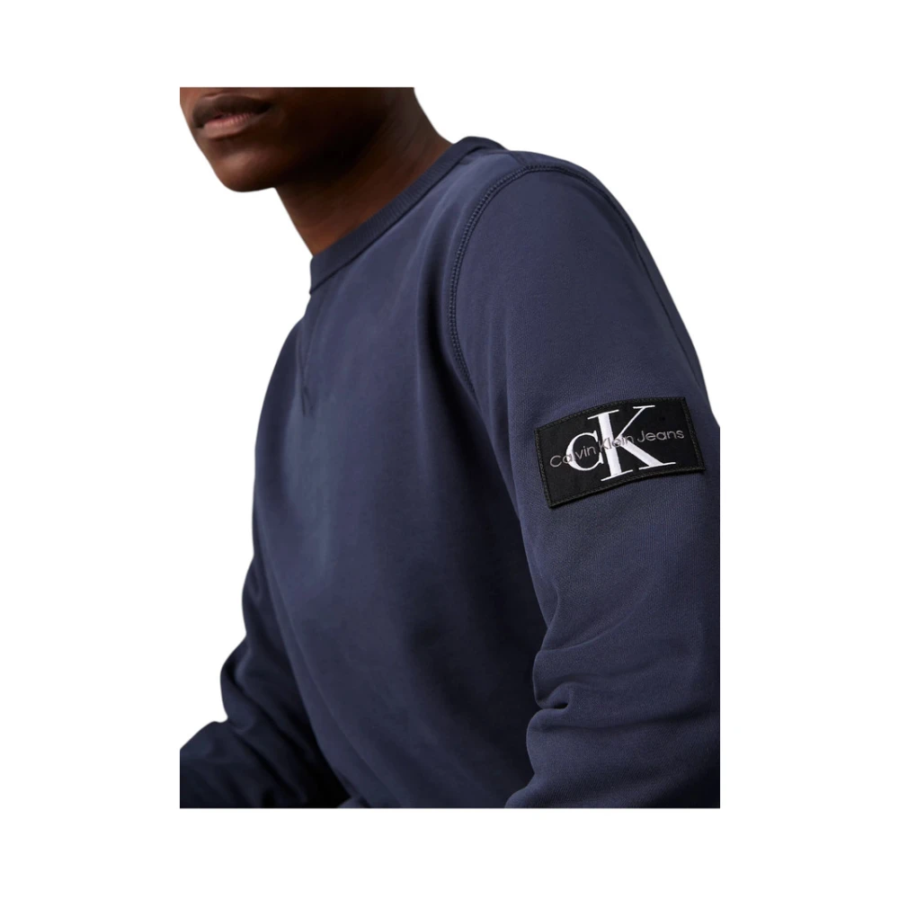 Calvin Klein Jeans Crew Neck Sweatshirt Blue Heren