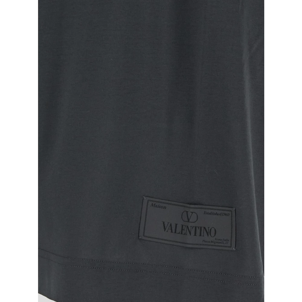 Valentino Katoenen Logo T-shirt Black Heren