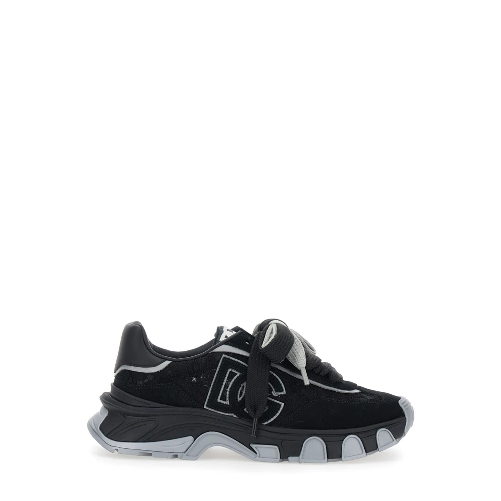 Dolce & Gabbana Women's Black Sneakers, 3 1/2 Uk, Country Road Fabric Trainers
