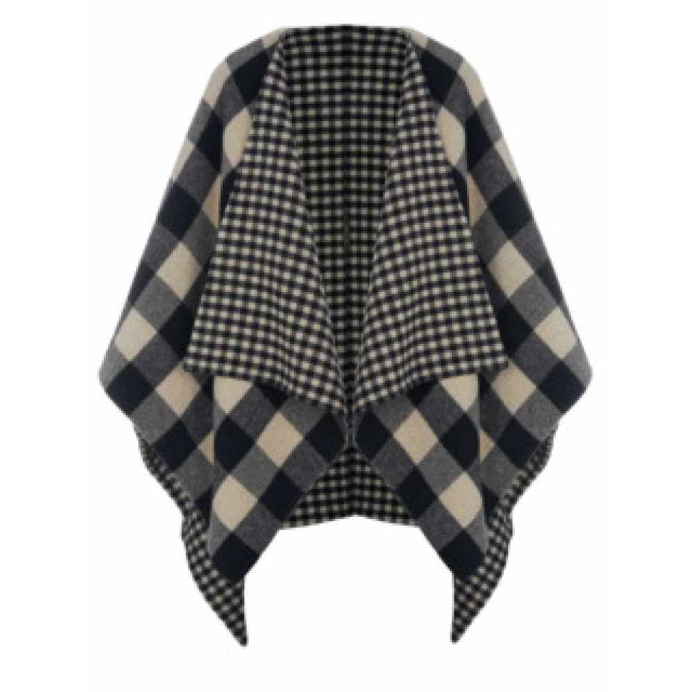 Belstaff Poncho in Zwart-Bruin Multicolor Dames