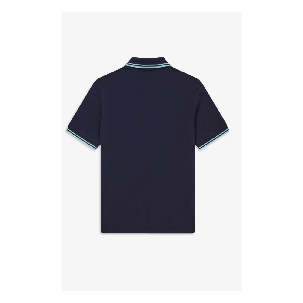 Fred Perry Original Twin Tipped Polo Navy Ice Blue Heren