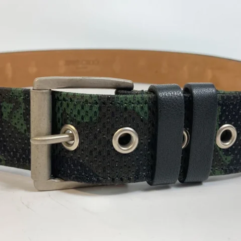 Jimmy Choo Pre-owned Cotton belts Green Dames