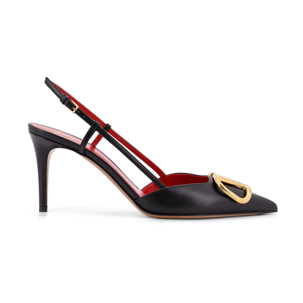 Valentino Garavani Women's Black Pumps, 5 1/2 Uk, Vlogo Signature Slingback Pump