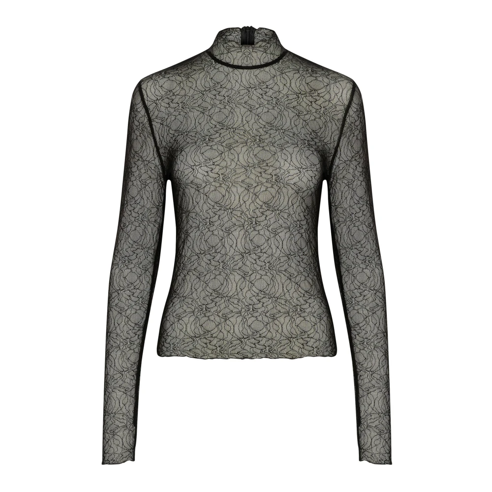 GESTUZ Dames Tops & T-shirts Laiagz Lace Blouse Zwart