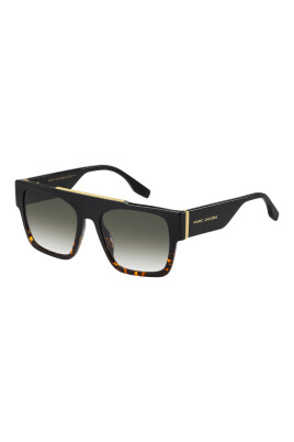 lunettes-de-soleil-noires-havana-vertes-ombrees