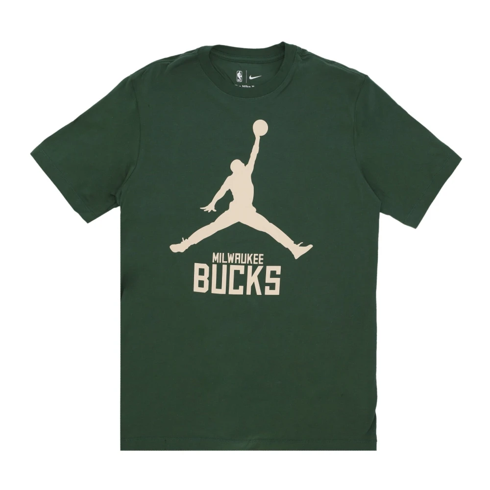 Jordan Milwaukee Bucks Basketball Team Tee Green Heren