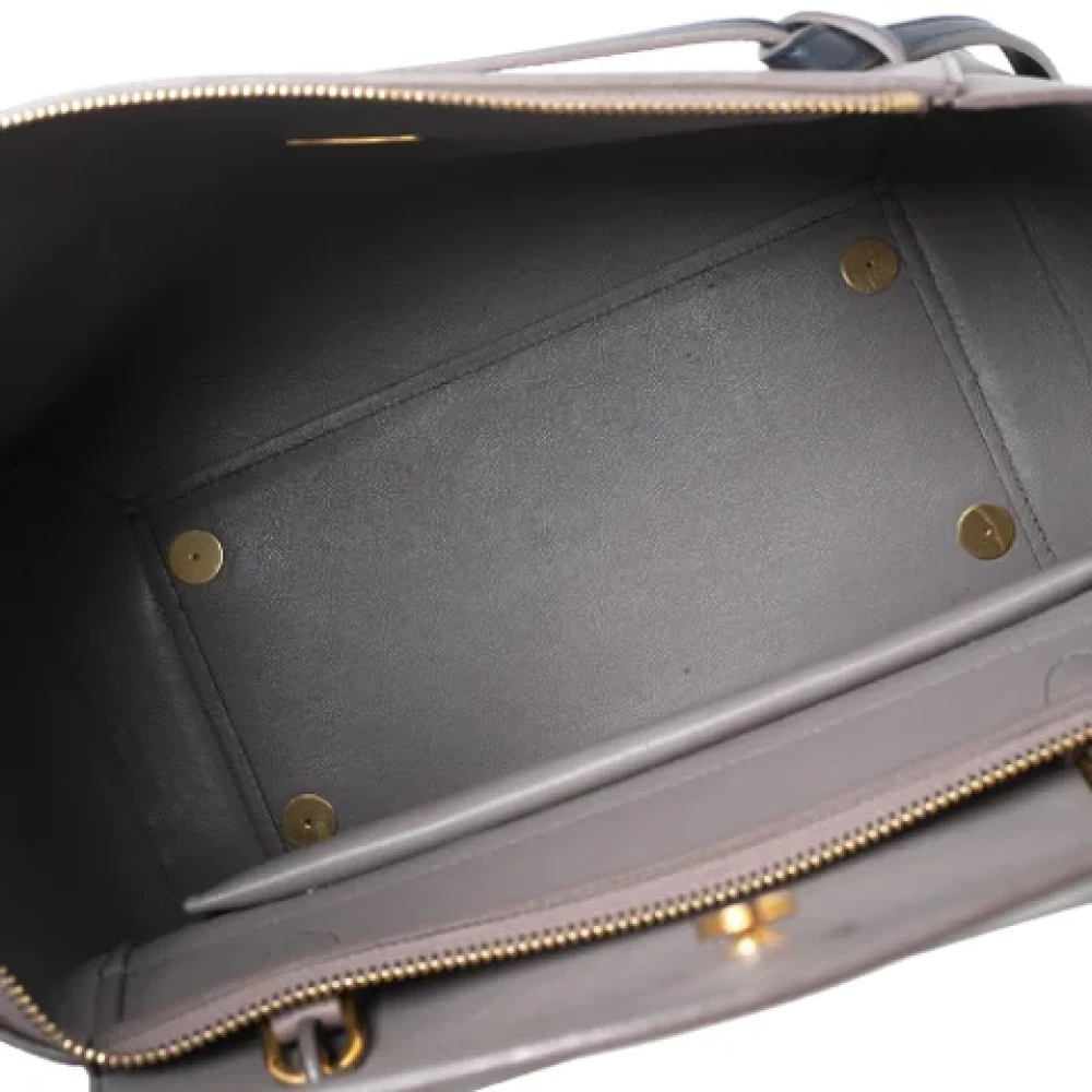 Celine Vintage Pre-owned Leather handbags Beige Dames