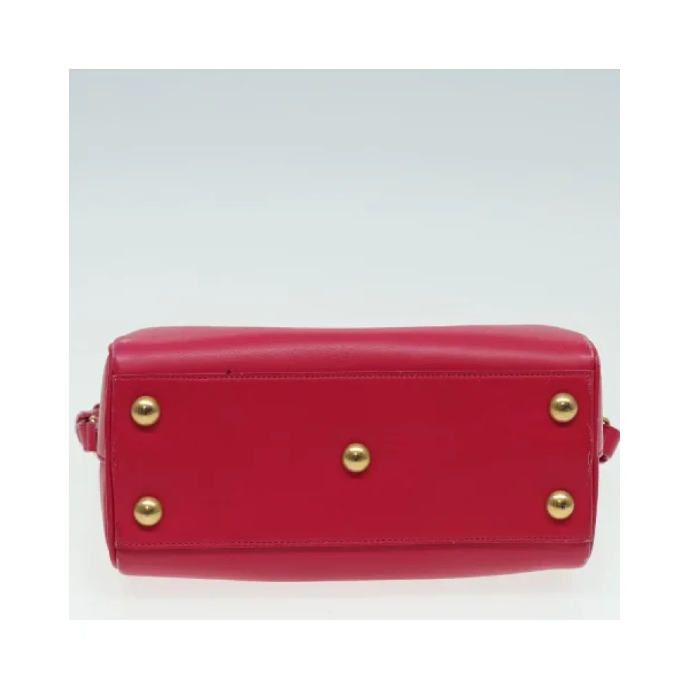 Saint Laurent Vintage Pre-owned Leather handbags Red Dames