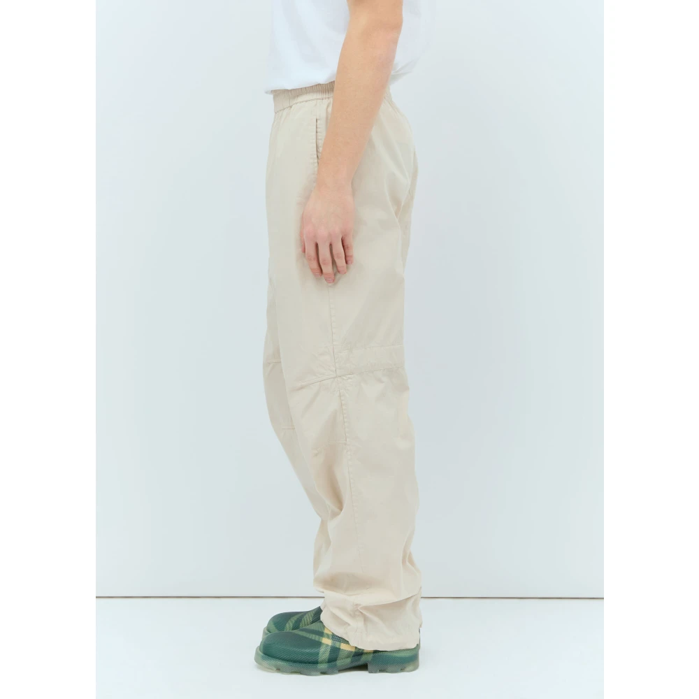 Burberry Katoenmix Elastische Taillebroek Beige Heren