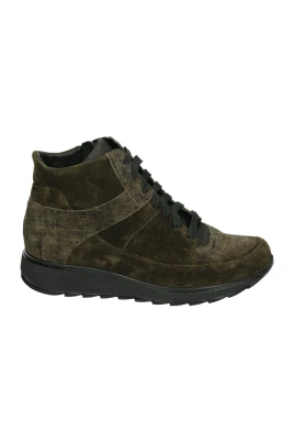 Sportig Grön Nubuck Damsko