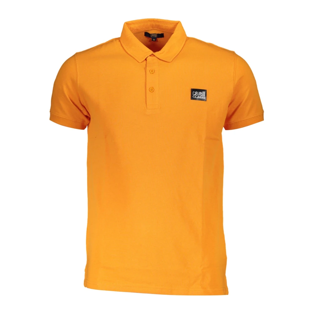 Cavalli Class Oranje Polo Shirt Korte Mouwen Heren Orange Heren