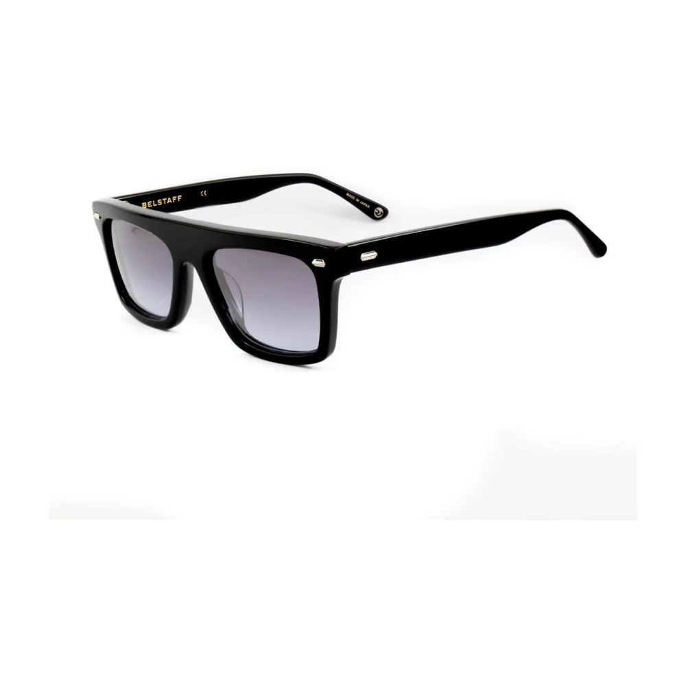 Belstaff Unisex Black Acetate Square Frame Sunglasses