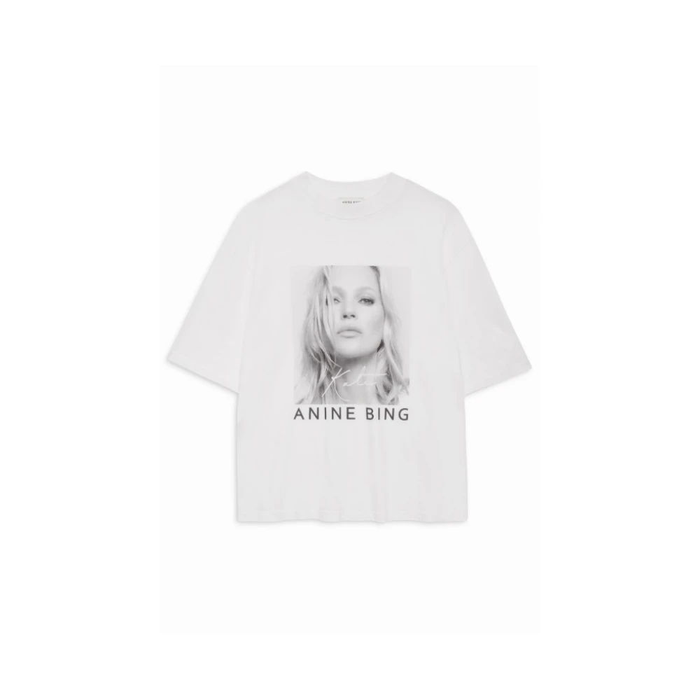 Anine Bing Kate Moss Avi Tee Oversized T-shirt White Dames