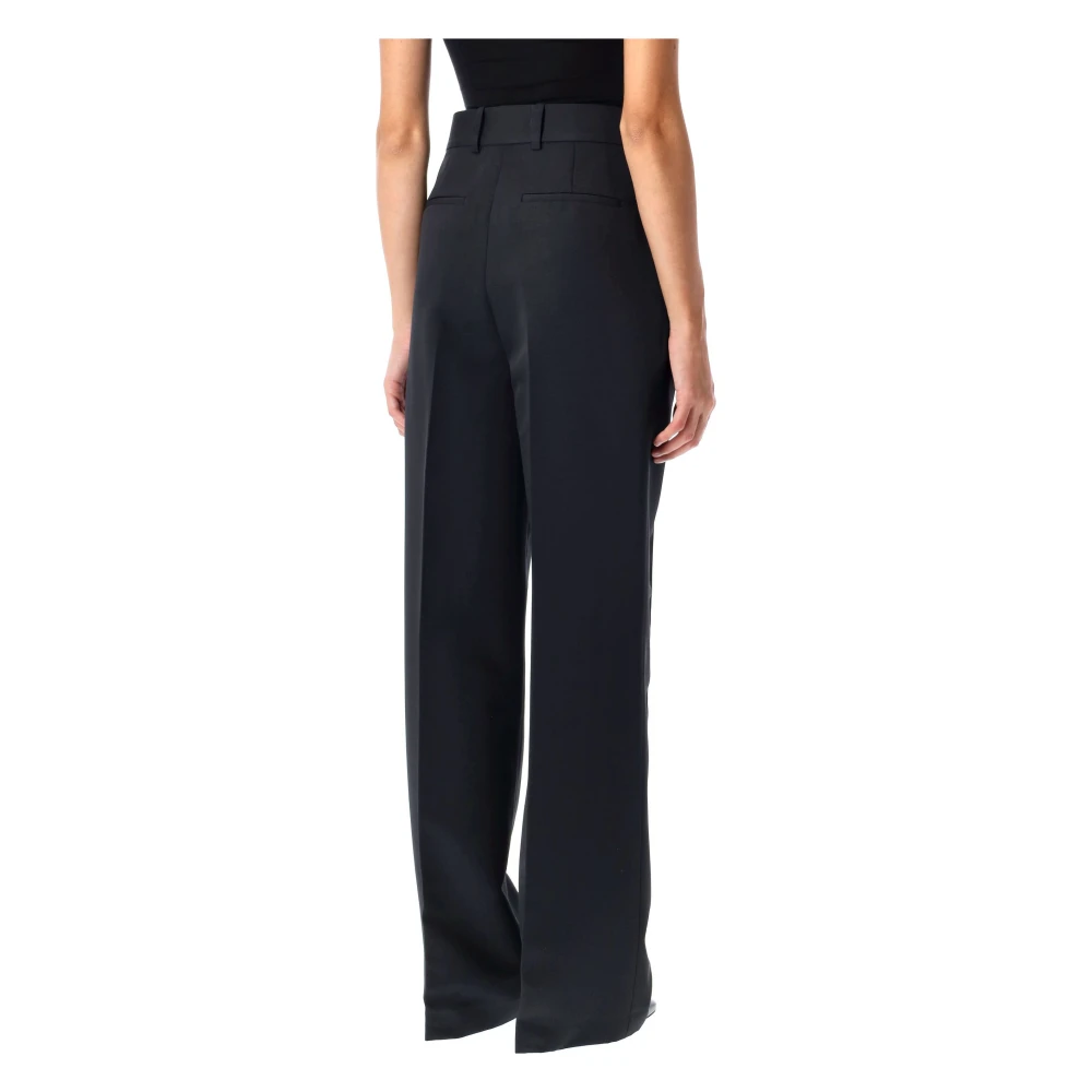 Róhe Zwarte Geplooide Broek Stijlvol Chic Ontwerp Black Dames