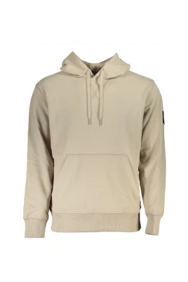 Mysig Beige Huva i Bomullströja