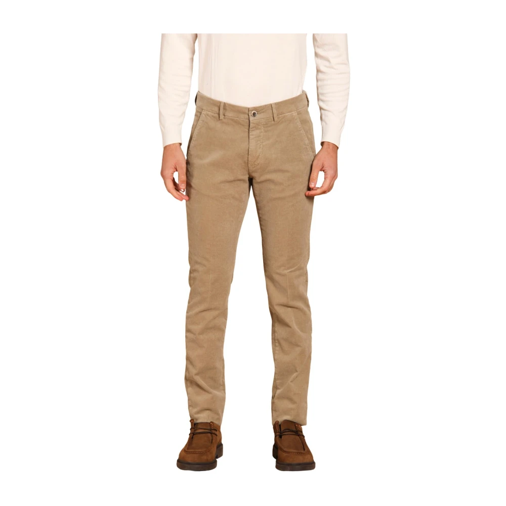 Mason's Slim Fit Fluwelen Chino Broek Green Heren