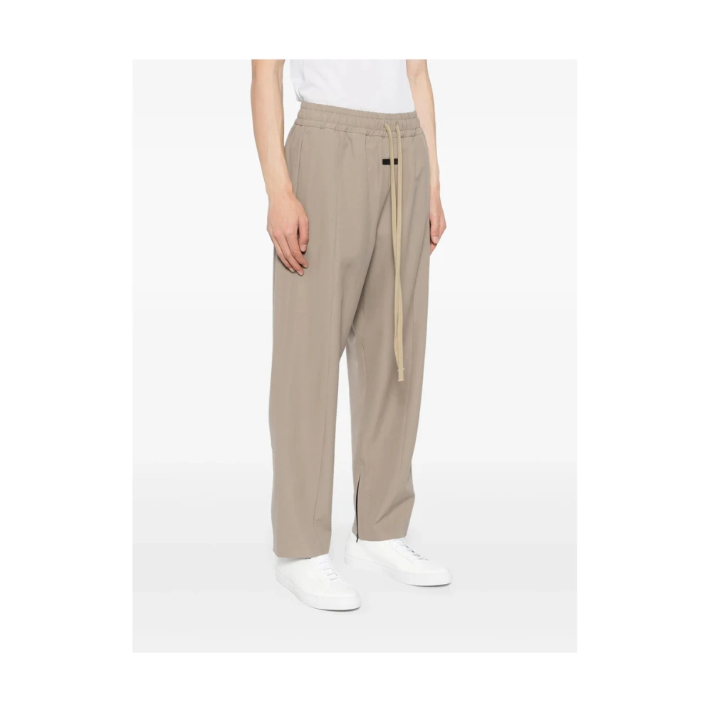 Fear Of God Bruine Elastische Tailleband Logo Patch Shorts Brown Heren