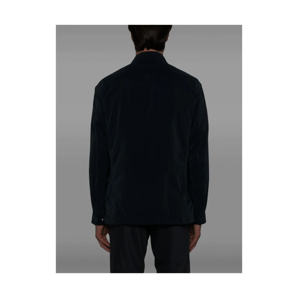 Moorer Navy Blue Buitenkleding met Drukknopen Blue Heren