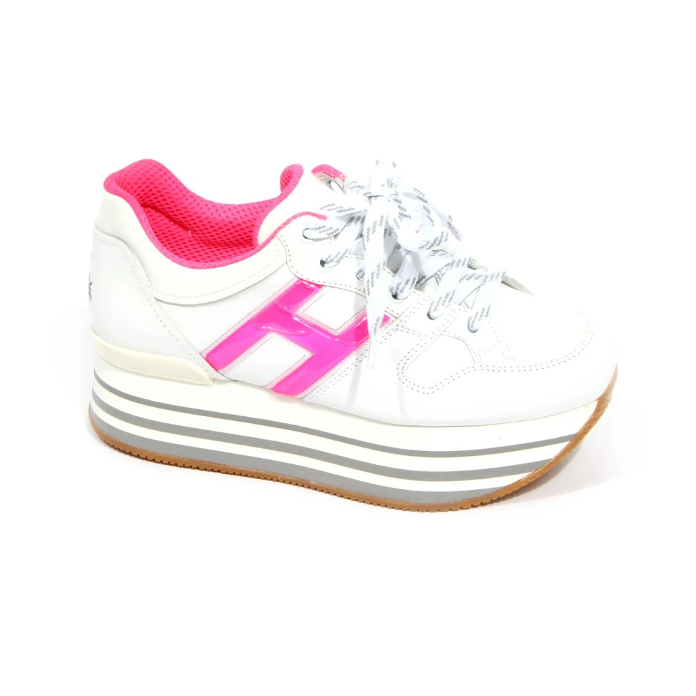 Hogan Women's White Italian Leather Shoes - Stylish Maxi Model