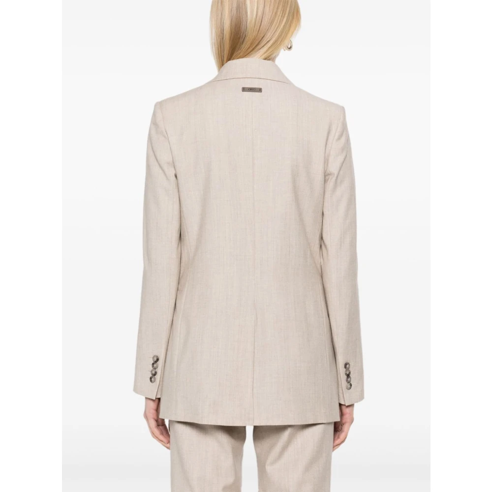 PESERICO Stijlvolle Jas voor Vrouwen Beige Dames