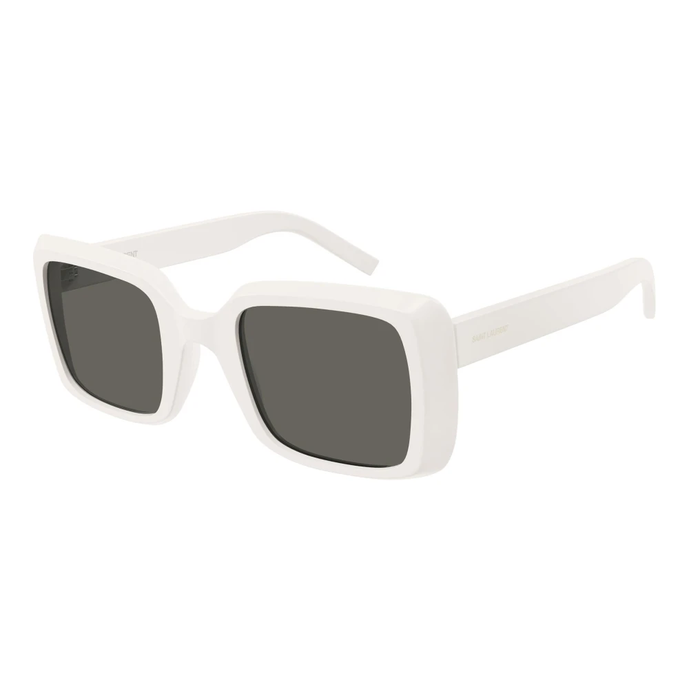 Saint Laurent Vierkante zonnebril met UV-bescherming White Dames