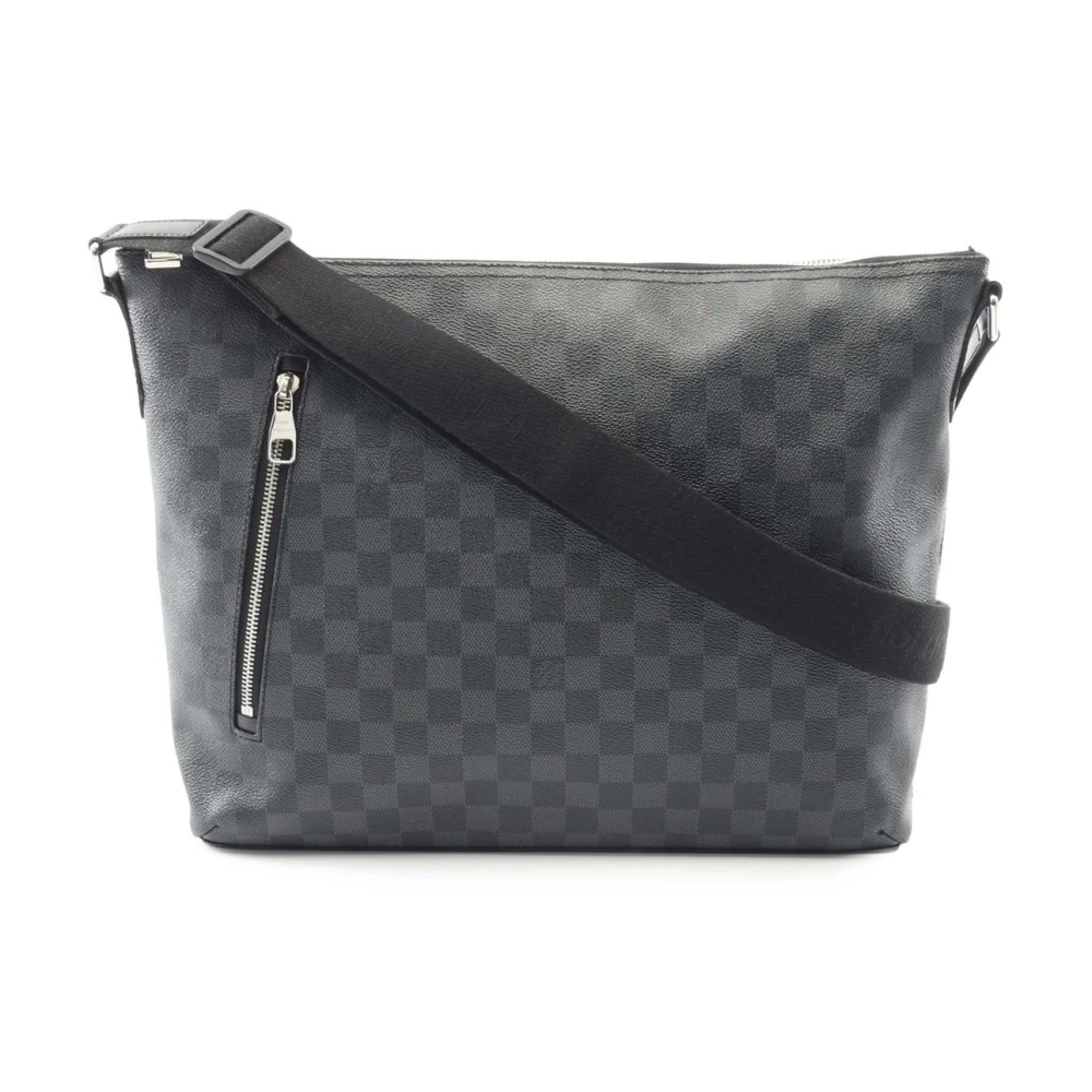 Louis Vuitton Vintage Women's Black Pre-Owned Damier Ebene Canvas Messenger Bag