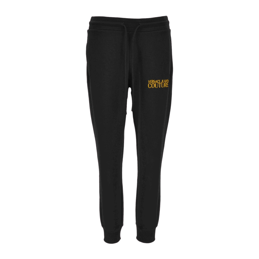 Versace Jeans Couture Sweatpants met geborduurd logo Black Dames