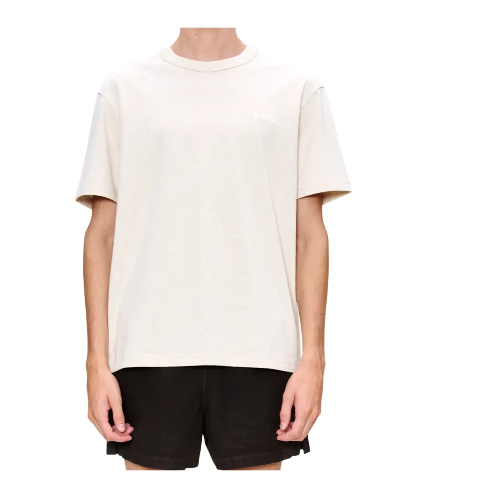 A.p.c. Herr Beige Toppar S, Bomull, Boxy Petit Vpc T-Shirt
