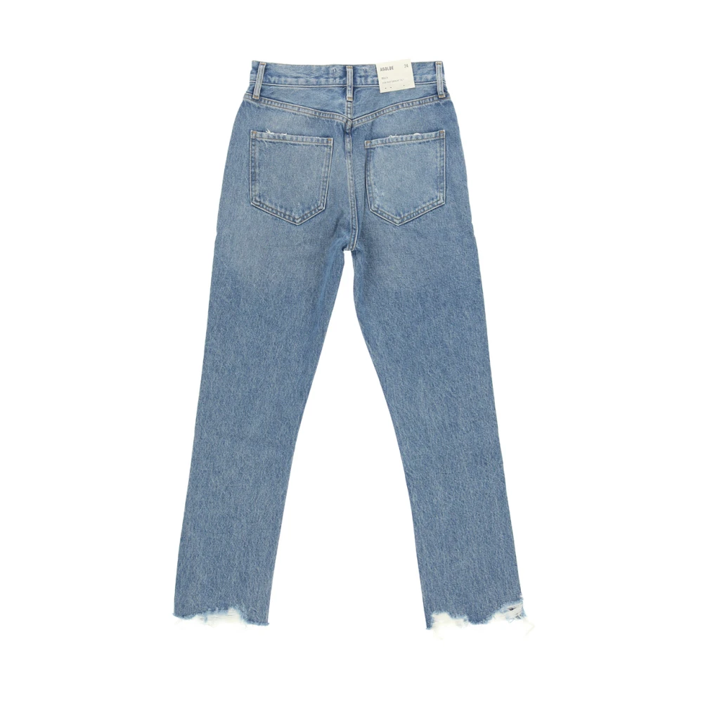 Agolde Riley in Haven High-Waisted Jeans Blue Dames