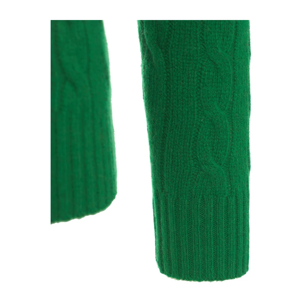 Polo Ralph Lauren Groene Kabeltrui Sweater Aw24 Green Dames