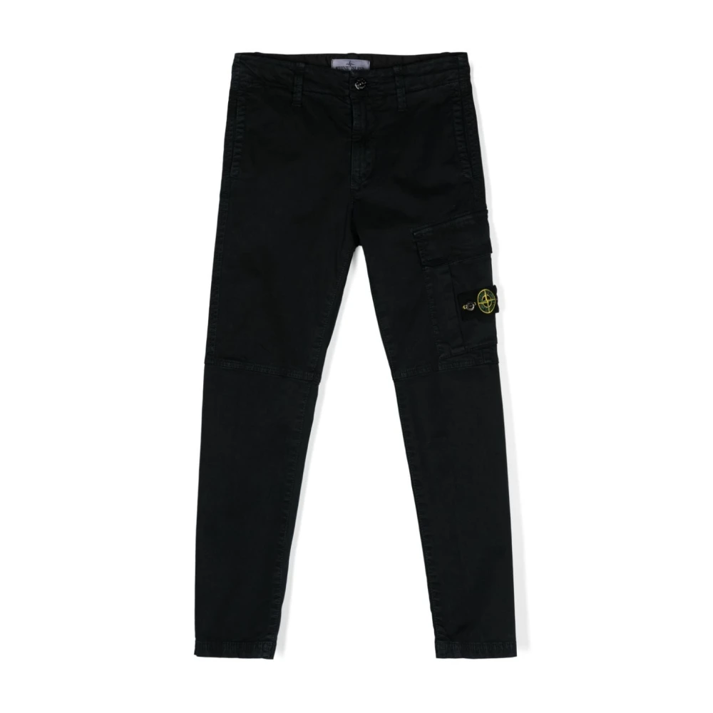 Stone Island Boys Blue Trousers, 12 Y, Pantalone Slim