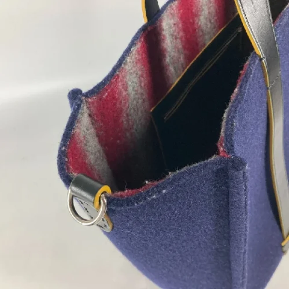 Fendi Vintage Pre-owned Wool fendi-bags Blue Dames
