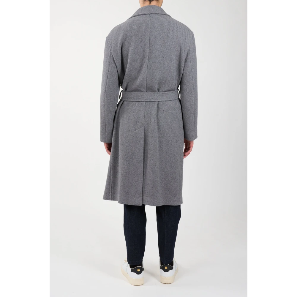 Tagliatore Wollen jas met mengsel Gray Heren