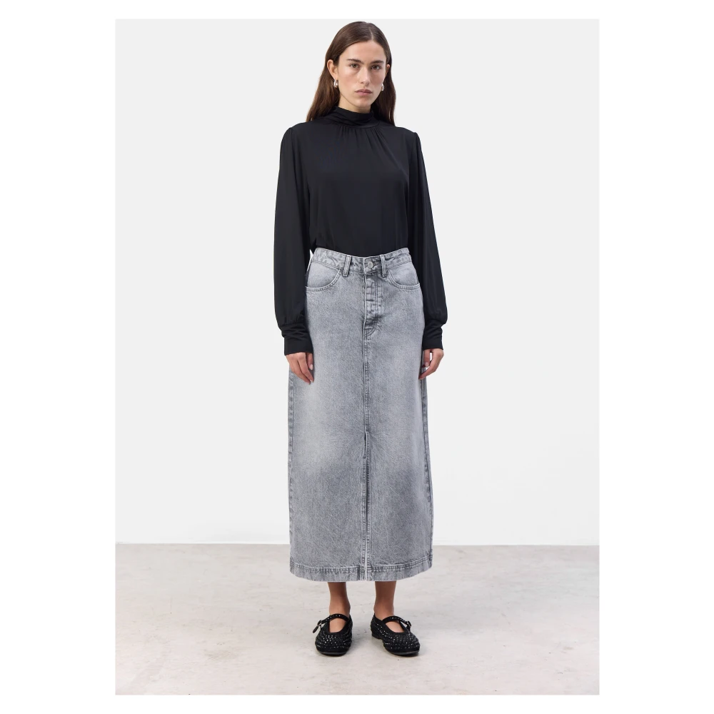 Levete Room LR-Ella 2 Denim Rok Gray Dames