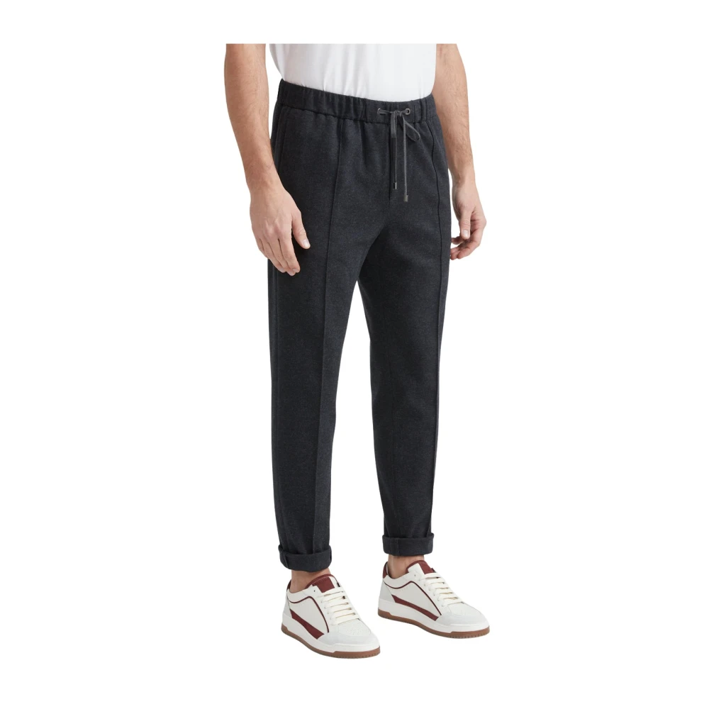 PESERICO Katoenblend joggers Gray Heren
