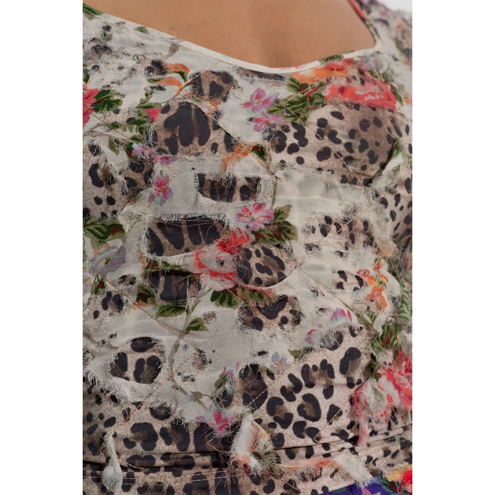 Diesel Top met bloemenmotief T-Flobis Multicolor Dames