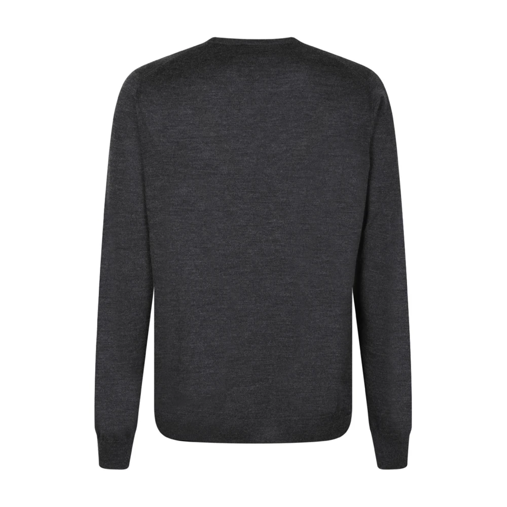 Gran Sasso Donkergrijze Crew Neck Wollen Trui Gray Heren