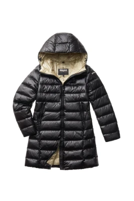 Iridescent Nylon Dunjacka med Huva