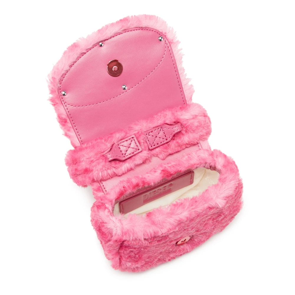 Diesel 1DR Xs Fluffy iconic mini bag Pink Dames