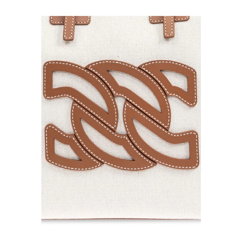 Casadei Bruin Leren Schoudertas met Toggle Sluiting Brown Dames