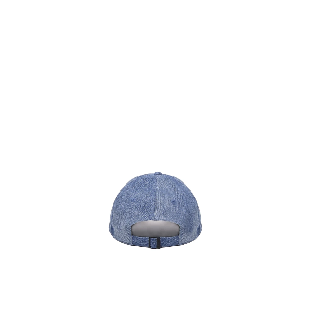 JW Anderson Blauwe Katoenen Hoeden met Logo Borduursel Blue Unisex