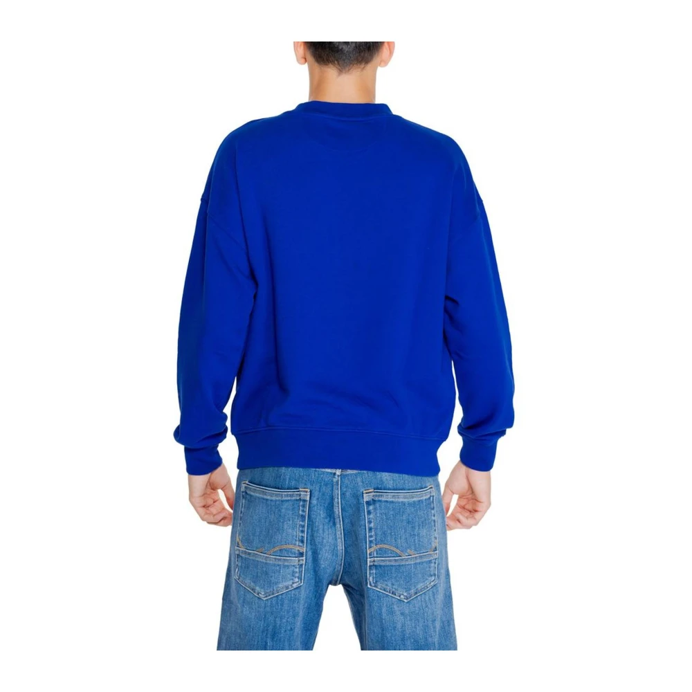 Replay Blauwe Klassieke Katoenen Sweater Heren Collectie Blue Heren