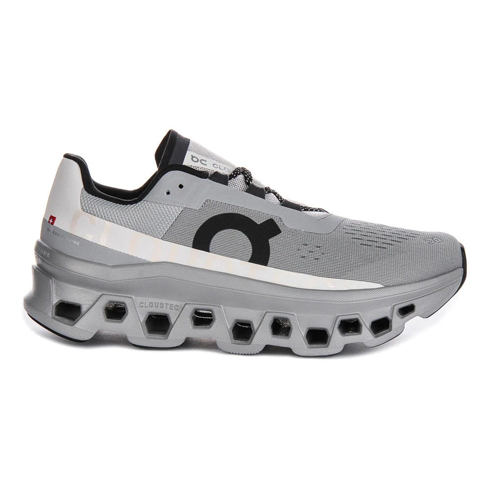 On Running Gray Cloudmonster Mesh Trainers Grey Black Men - Male - Running Shoes - 9 Uk - Sport