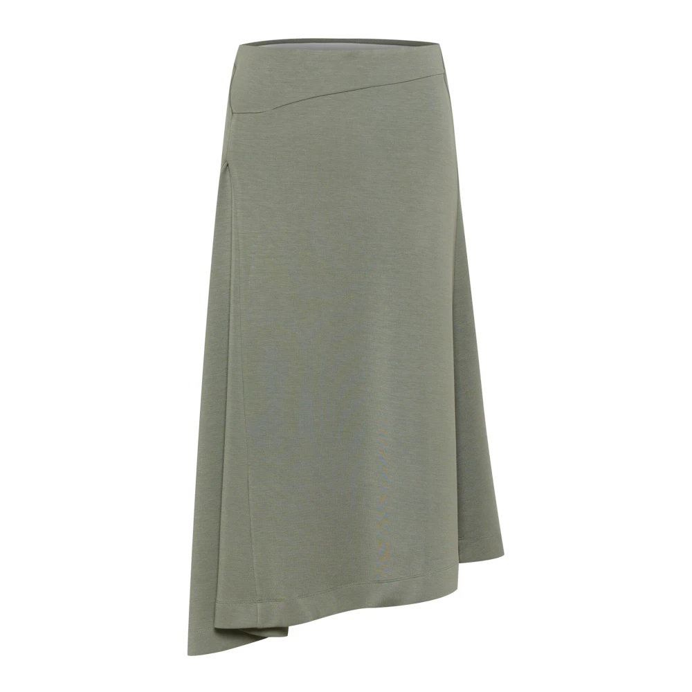 InWear Asymmetrische Groene Rok Zachte Kwaliteit Green Dames