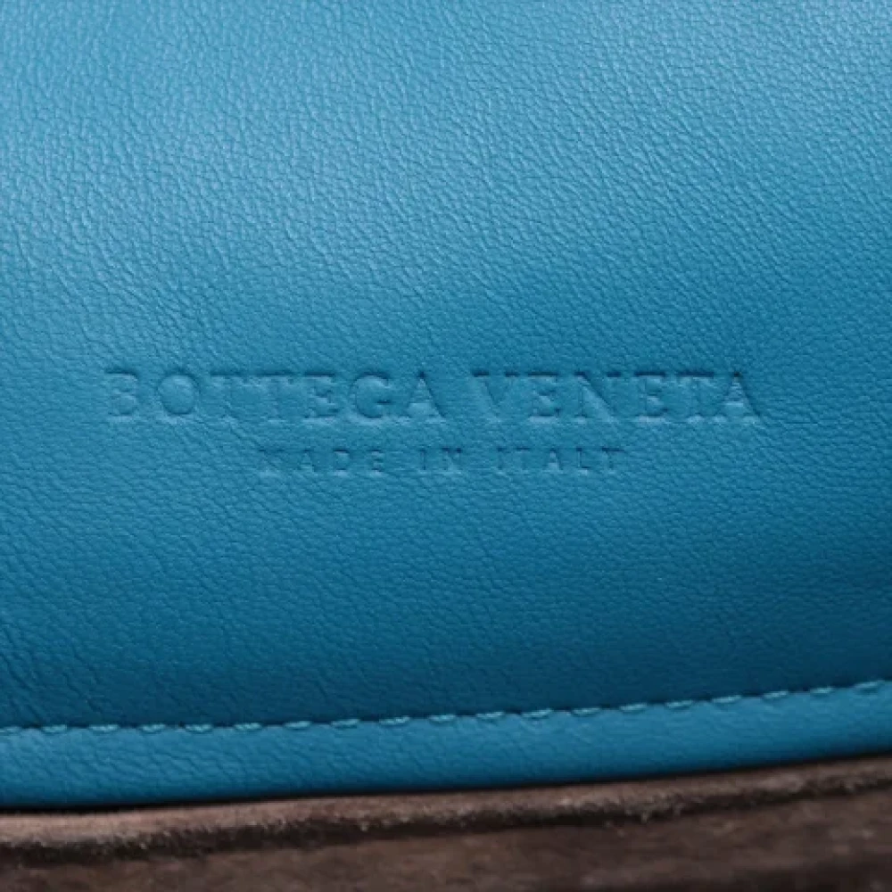 Bottega Veneta Vintage Pre-owned Leather crossbody-bags Blue Dames