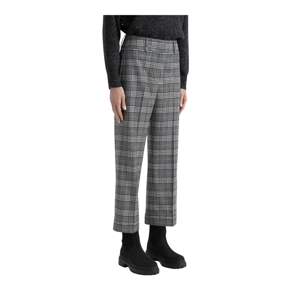 PESERICO Wollen op maat gemaakte verkorte broek Gray Dames