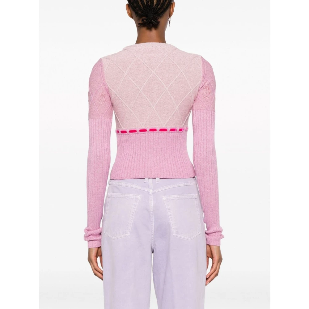 Cormio Lichtroze bloemensweater Pink Dames