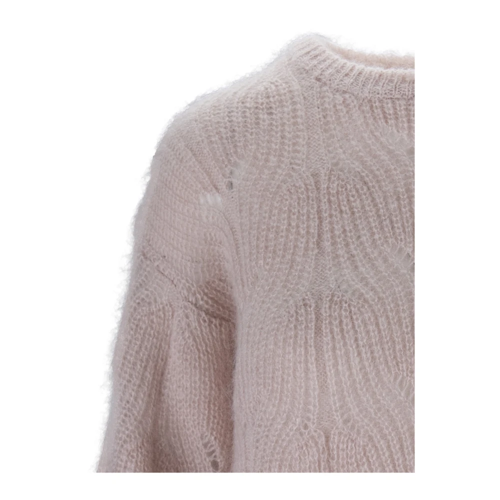 Aniye By Mohair Blend Ronde Hals Trui Pink Dames