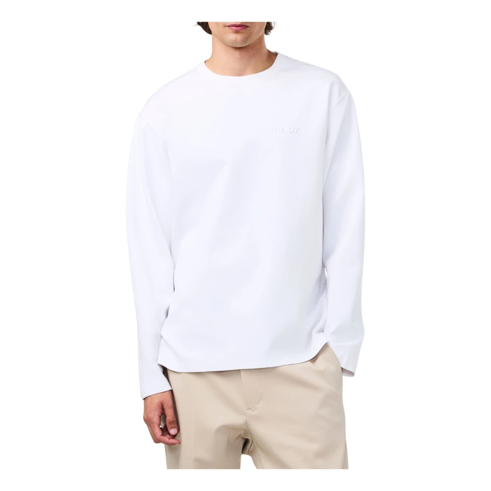 Nn07 Wit Logo T-shirt met Ponte di Roma Steek White Heren