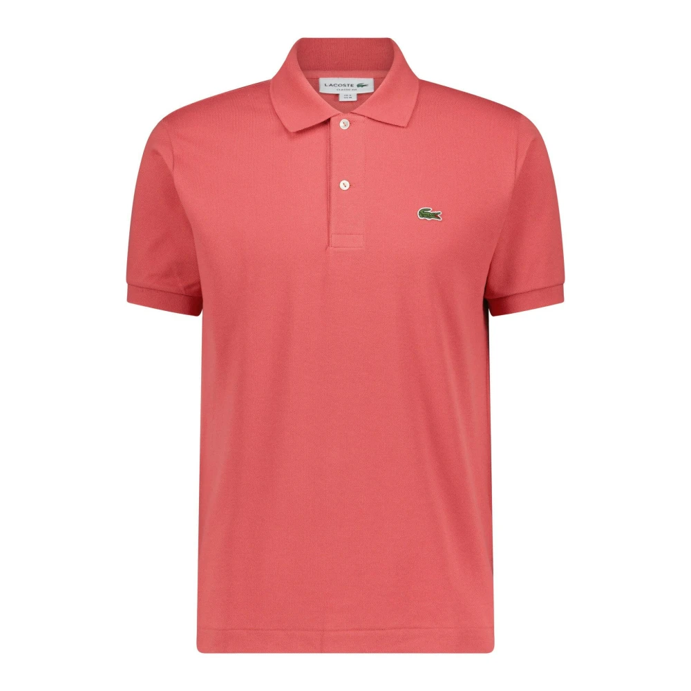 Lacoste Logo Applique Classic-Fit Poloshirt Pink Heren
